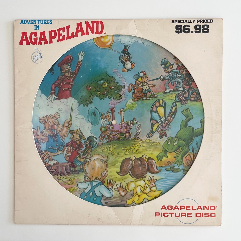 ADVENTURES IN AGAPELAND VINTAGE PICTURE DISC BY CANDLE CHILDRENS VINYL ALBUM
